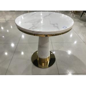 Buy cheap 80cm Diameter Modern Wrought Iron Coffee Table With Marble Top from wholesalers