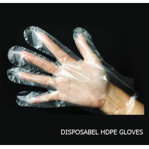 Buy cheap Disposable HDPE / LDPE Plastic gloves transparent food gloves product