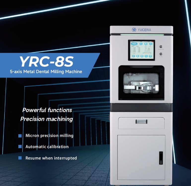 Yucera YRC-8S Disilicate Lithium and Composite Cad Cam Wet Milling Machine for