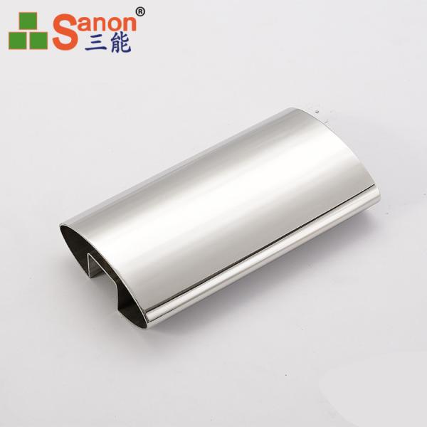 Quality Handrail Stainless Steel Welded Tube Oval Slotted Pipe ASTM A312 A213 JIS for sale