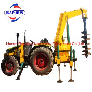 Oversea service pole lifting tractor pole erection machines for pole erect