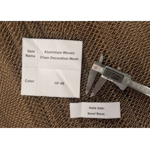 Buy cheap 8mm hole size 1.2mm Wire dimeter HF-08 Color Aluminium Woven Chain Decoration Mesh Curtains from wholesalers