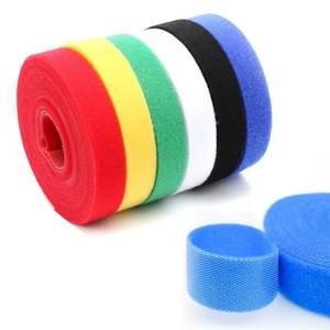 Double Side Self Locking Nylon Hook Loop Band Colorful Back To Back Cable Tie