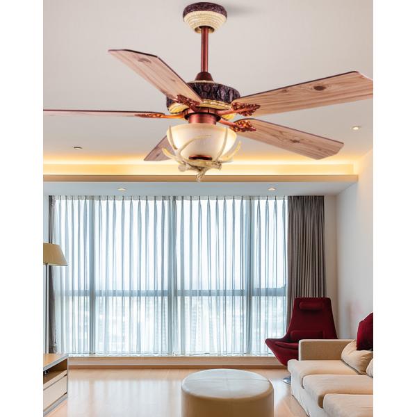 5 Plywood Blades 52 Ceiling Fan With Dimmable Light DC Motor