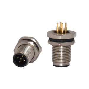 Buy cheap M12 Watreproof IP67 5pin Male Front Fastened Fix Screw Panel Mount 4A 250V D/C Connector from wholesalers