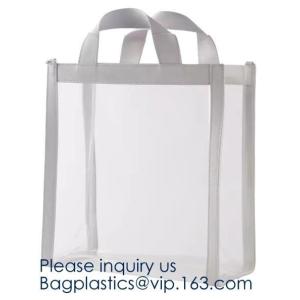 Custom Durable PVC Blank Waterproof Shopping Clear Plastic Ladies Travel Storage