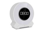 Buy cheap Rechargeable Digital Radio Alarm Clock With Smart Touch Sensor White / Pink Color from wholesalers