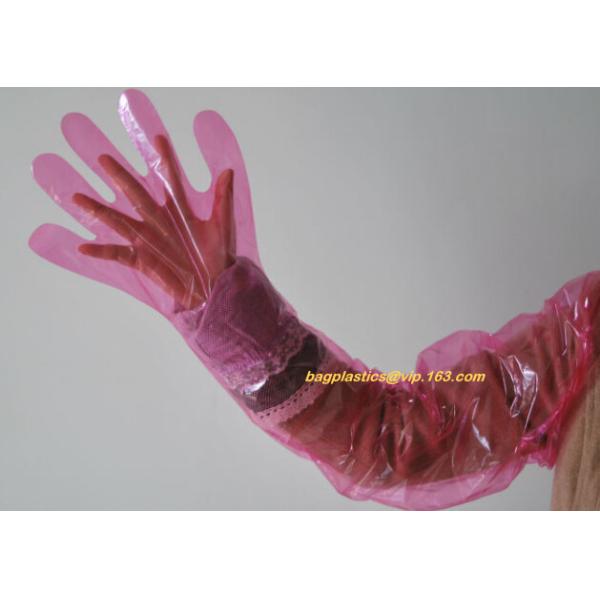 Quality Cornstarch Made Biodegradable Compostable Disposable Food Hand Disposable Transparent Gloves, Long sleeves for sale