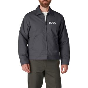 Heavy Work Warm Down Jacket Hand Pockets Zip Up Front Durable Cotton Workwear