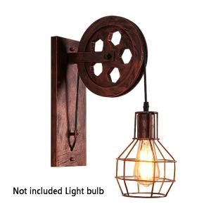 Buy cheap Corridor Living Room E27 Restaurant Rustic Iron Loft Cafe Pulley wall lamp (WH-VR-08） from wholesalers