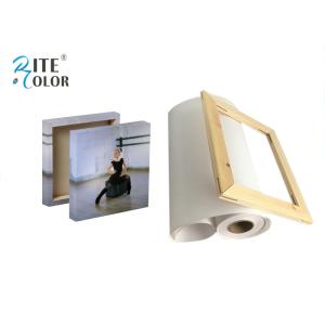 Buy cheap Bright White Stretched Matte Canvas Roll 260gsm Polyester Print Fabric from wholesalers