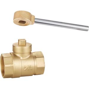 Buy cheap 1601 Female x Female Magnetic Lockable Brass Ball Valve Sizes DN15 DN20 DN25 DN32 DN40 DN50 Stemhead Square Patterned from wholesalers