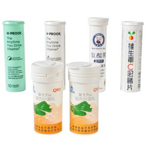 Customized Logo Small Capacity White Plastic Vitamin C Medicine Pill Bottle With