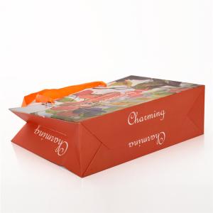 Buy cheap Reusable Paper Carrier Bags Custom Logo Printed With Ribbon Handle from wholesalers