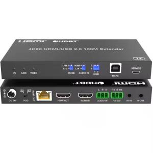 4K USB 2.0 HDBaseT Extender over LAN HDBaseT PoC Single Cat5e/6a/7 Cable, Max