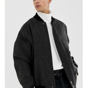 Buy cheap Embroidered Design Mens Black Wool Bomber Jacket With MA1 Pocket from wholesalers