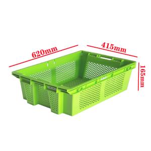 Buy cheap Meat Plastic Grocery Crates Basket Agriculture Stackable Nestable Moving Box from wholesalers