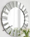 Buy cheap Full Beveled Wall Mirror Decor , Framless 3D Decorative Round Wall Mirrors from wholesalers