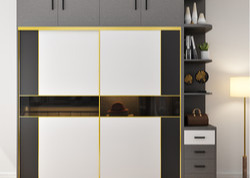 Buy cheap Mirror Door Modern Luxury Corner Walk In Closet Unit Storage Clothes Wardrobe from wholesalers