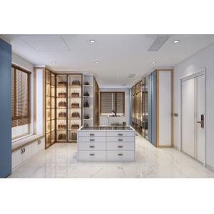 Buy cheap Blue Walk In Closet With Integrated Central Island Seamless Functionality from wholesalers