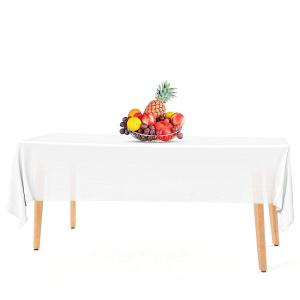 Heavy Duty Disposable Solid Color Plastic Table Cover for Rectangle Tables