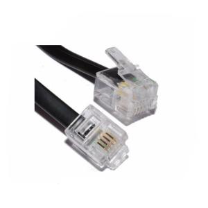 Buy cheap Shielded RJ12 to RJ12 6P6C Telephone Cable 24AWG Black PVC from wholesalers