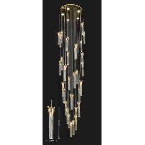 China Bear Head Crystal Staircase Light Luxury Long Chandelier Rotating Duplex Modern Simple Villa Apartment Pick Empty Living Room Large Chandelier on sale