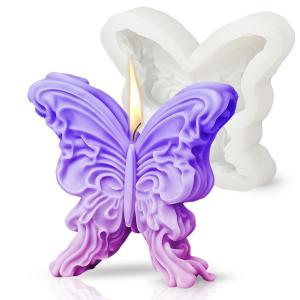 Buy cheap MHC Large Butterfly Candle Molds Birthday 3D Unique Candle Silicone Molds Manufacturer from wholesalers