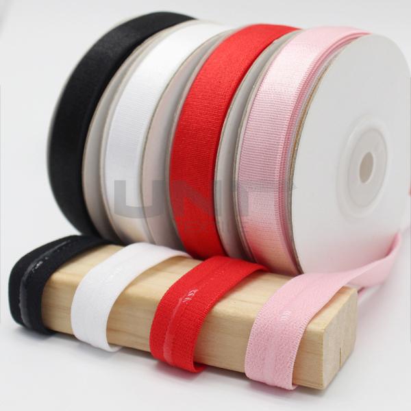 Quality Good Tearing Strength Pink Silicone Elastic Tape / Unbreakable Rubber Bands For Jumpsuits for sale