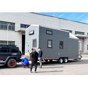 Modular Light Steel Structure Prefab Tiny House On Wheels With Trailer For