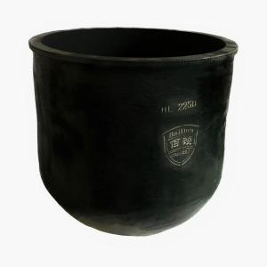 Metal Melting Silicon Carbide Graphite Crucible Round Low Slag Adherence