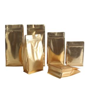 Buy cheap plastic side gusset coffee bag flat bottom coffee beans bag flat bottom coffee bag with valve and zipper from wholesalers
