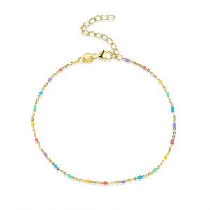 Buy cheap 21.2cm 0.8 Gram Sterling Silver Rainbow Bracelet Unisex Cubic Zirconia Bracelet S925 product