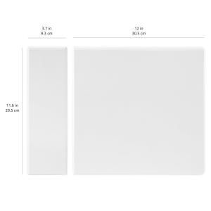 Stylish White File Folder Ring Binder with Durable Hinge and ONE Touch Open