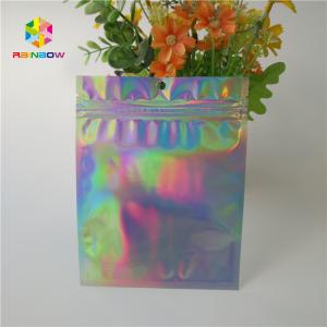Buy cheap Brightly Laser Cosmetic Packaging Bag  With Clear Front / Back Holographic from wholesalers