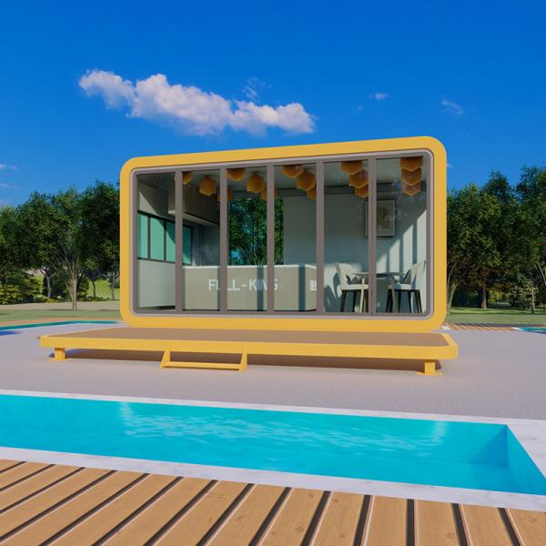 Buy cheap Aluminum Alloy Panel Luxury Modular Cabin Prefabricated Capsule Tiny House Hotel Mobile Home Container Modular Room Over 40 Years Lifespan from wholesalers