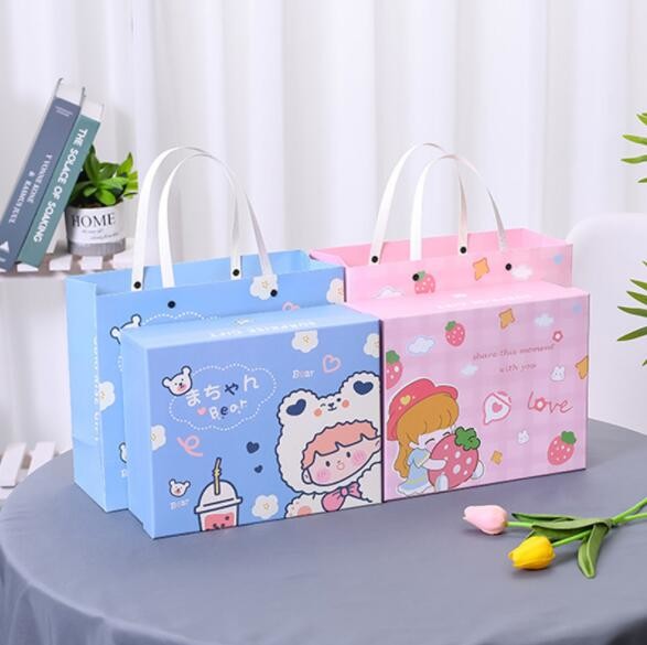 Quality Portable Cardboard Gift Packaging Boxes Cartoon Design For Baby Birthday Customized Size for sale