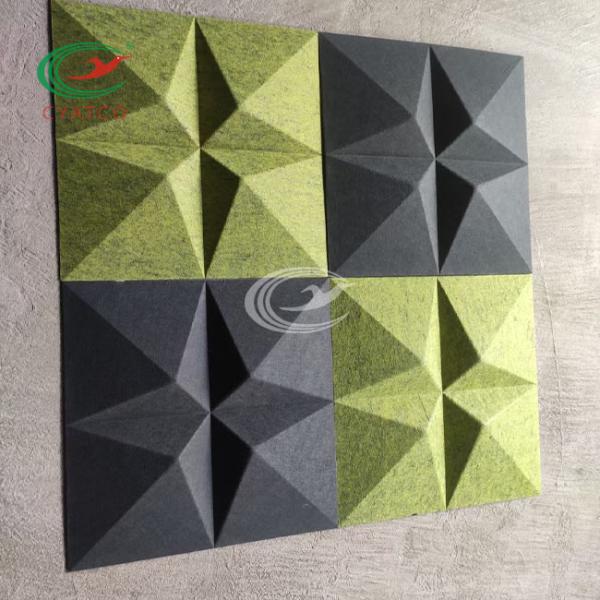 Star Textured 3D Acoustic Wall Tiles Moistureproof Multicolor