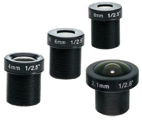 1/2.5" 4mm/6mm/8mm/12mm/16mm F1.6 5Megapixel M12x0.5 mount IR Board Lens MTV