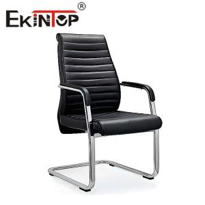 Buy cheap Chrome Black Executive Leather Office Chair Without Wheels For Home Office from wholesalers