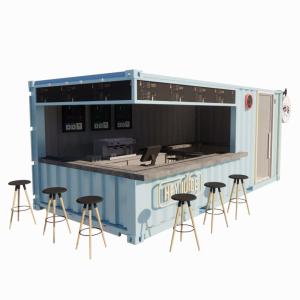 Buy cheap 20ft Container Prefabricated Shops Stores Houses with Modern Design Style and 50/75/100mm Wave Sandwich Panel Wall from wholesalers