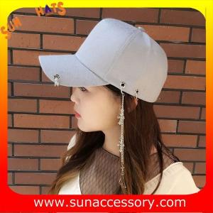 Buy cheap QF17016 Sun Accessory customized wholesale baseball caps and hats for ladies ,caps in stock MOQ only 3 pcs from wholesalers