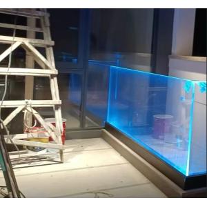 Buy cheap Corrosion Resistant Lightweight High Strength Aluminum Glass Balustrade with U Channel Glass Railing from wholesalers