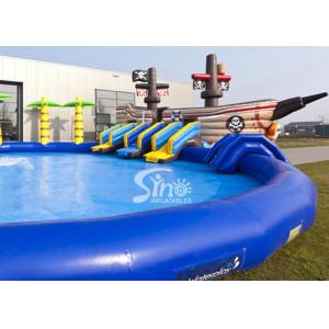 Buy cheap Amazing Shark And Pirate Inflatable Water Park With Big Pool from wholesalers