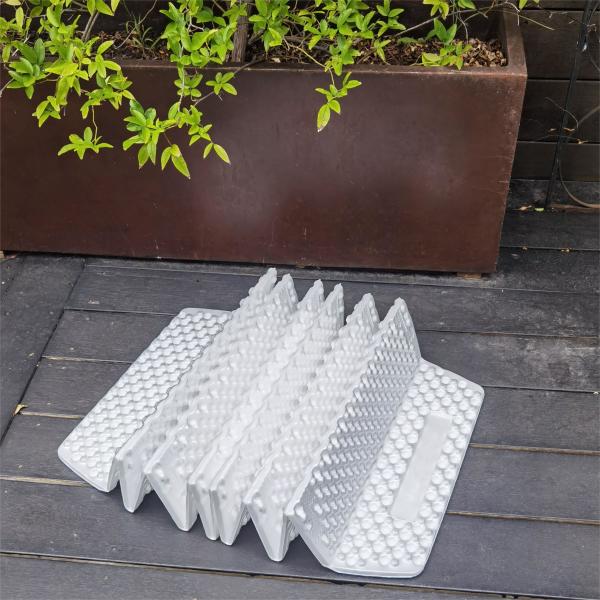 Buy cheap 99g Weight Ultralight Foaming Sleeping Pad Pearl White Saving Space PE Foam Mat from wholesalers