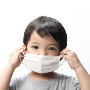 White Kids Surgical Mask With Elastic Earloop For Healthcare Various Color