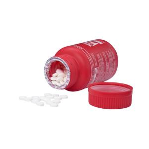 Buy cheap Empty White / Red PE 250ml Plastic Vitamin Bottles With PP CRC Cap Pill Storage Container Bottle from wholesalers