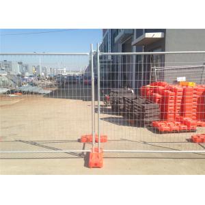Buy cheap Height/2100mmxWidth/2400mm Galvanized Temp Fence zinc coated 14 microns ,42 microns thickness mesh diameter 3.80mm and 4 from wholesalers