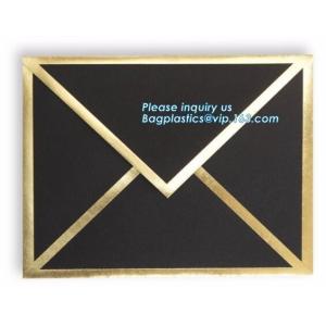Classic Style A3 A4 A7 Gold Brown Shipping Kraft Paper Envelope Custom Logo