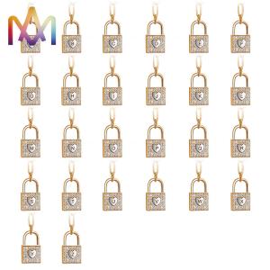 Buy cheap Unisex 50cm Chain Brass SS Initial Lock Necklace from wholesalers